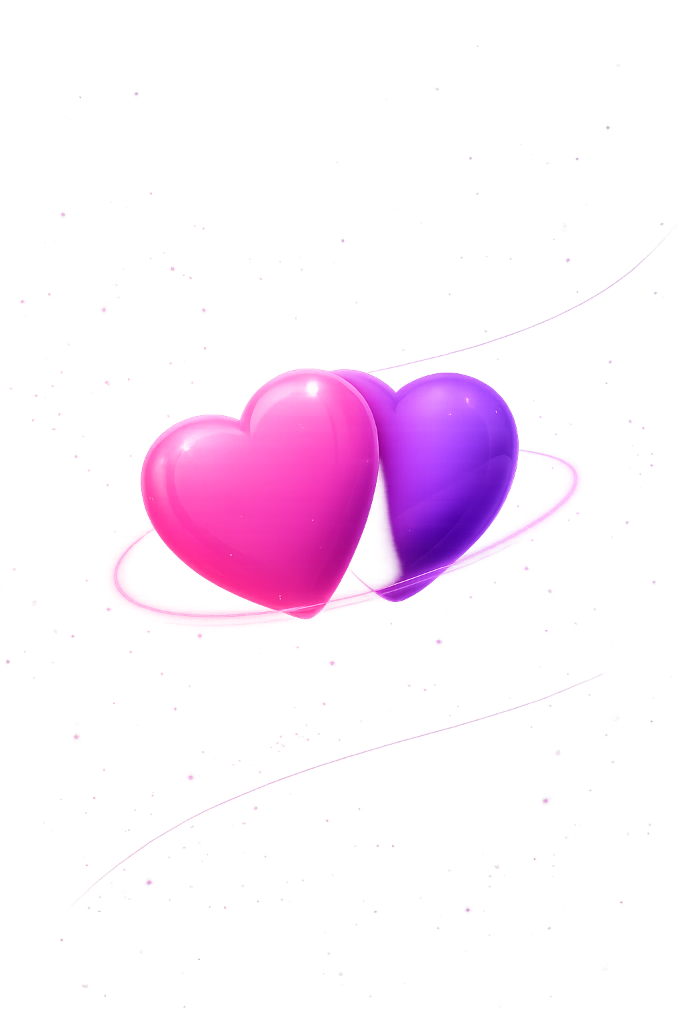 3D Hearts Illustration